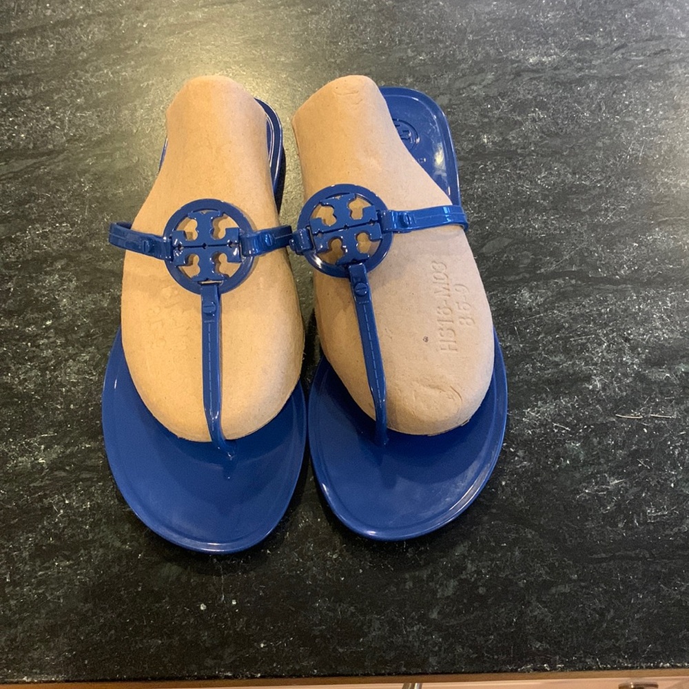 Tory Burch jelly flip flops, size 9 brand new